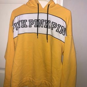Victoria’s Secret Pink yellow hoodie